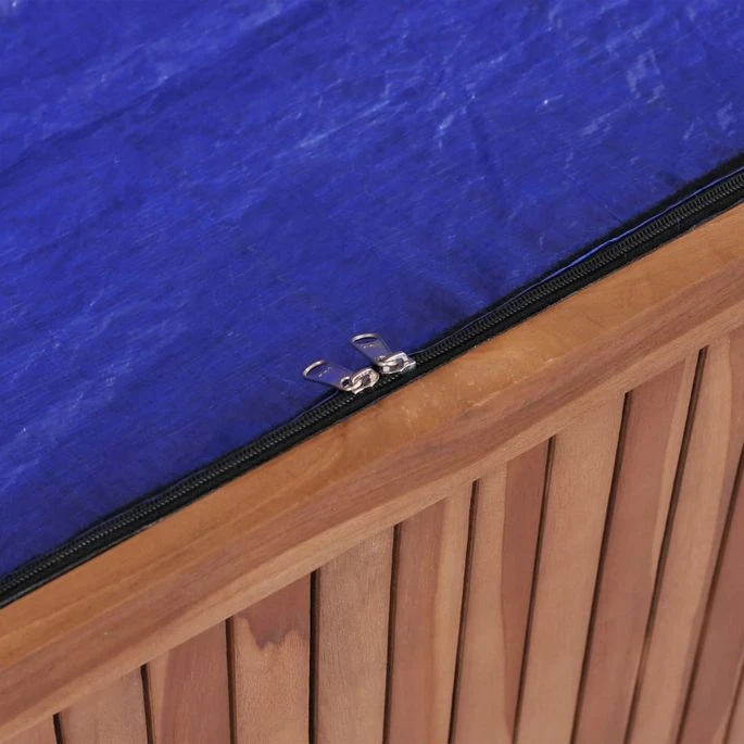 Boîte De Rangement De Jardin 120x50x58 Cm Bois De Teck Solide 2 Boîte De Rangement De Jardin 120x50x58 Cm Bois De Teck Solide – Image 2