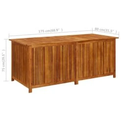 Boîte De Rangement De Jardin 175x80x75 Cm Bois D'acacia Solide -Mobilier De Jardin Soldes boite de rangement de jardin 175x80x75 cm bois d acacia solide 3666722202084 1166963