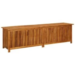 Boîte De Rangement De Jardin 200x50x58 Cm Bois D'acacia Solide