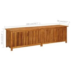 Boîte De Rangement De Jardin 200x50x58 Cm Bois D'acacia Solide -Mobilier De Jardin Soldes boite de rangement de jardin 200x50x58 cm bois d acacia solide 3666722175920 1222201