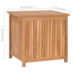 Boîte De Rangement De Jardin 60x50x58 Cm Bois De Teck Solide -Mobilier De Jardin Soldes boite de rangement de jardin 60x50x58 cm bois de teck solide 3666722603591 1215115