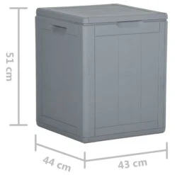 Boîte De Rangement De Jardin 90 L Gris PP -Mobilier De Jardin Soldes boite de rangement de jardin 90 l gris pp 3666722204828 1163489