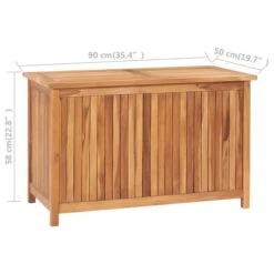Boîte De Rangement De Jardin 90x50x58 Cm Bois De Teck Solide -Mobilier De Jardin Soldes boite de rangement de jardin 90x50x58 cm bois de teck solide 3666722202350 1166753