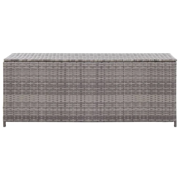 Boîte De Rangement De Jardin Gris 120x50x60 Cm Résine Tressée 2 Boîte De Rangement De Jardin Gris 120x50x60 Cm Résine Tressée – Image 2