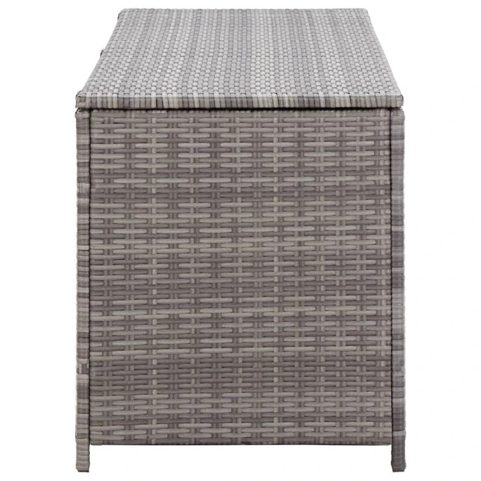 Boîte De Rangement De Jardin Gris 120x50x60 Cm Résine Tressée 4 Boîte De Rangement De Jardin Gris 120x50x60 Cm Résine Tressée – Image 4