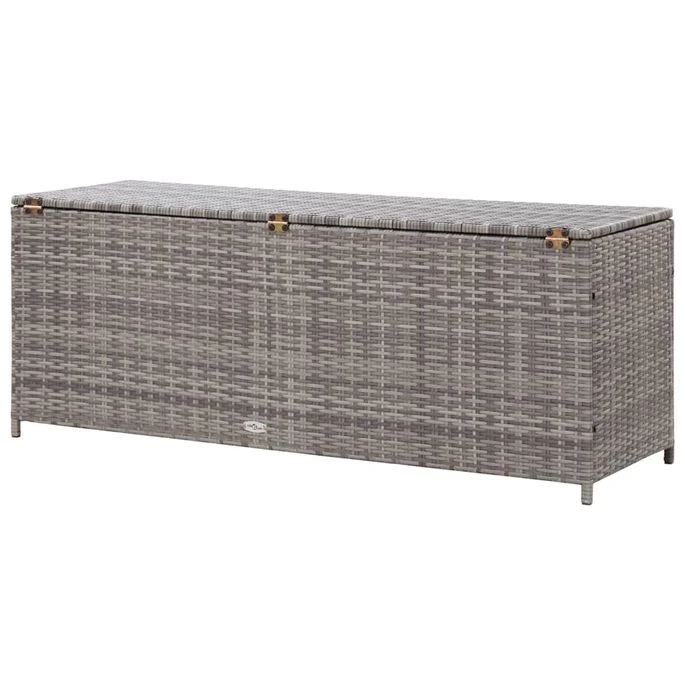 Boîte De Rangement De Jardin Gris 120x50x60 Cm Résine Tressée 5 Boîte De Rangement De Jardin Gris 120x50x60 Cm Résine Tressée – Image 5