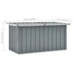 Boîte De Rangement De Jardin Gris 129x67x65 Cm 15 Boîte De Rangement De Jardin Gris 129x67x65 Cm -Mobilier De Jardin Soldes boite de rangement de jardin gris 129x67x65 cm 3666722179911 1218285