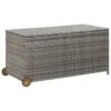 Boîte De Rangement De Jardin Gris Clair 120x65x61 Cm Rotin