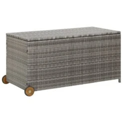 Boîte De Rangement De Jardin Gris Clair 120x65x61 Cm Rotin