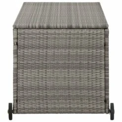 Boîte De Rangement De Jardin Gris Clair 120x65x61 Cm Rotin -Mobilier De Jardin Soldes boite de rangement de jardin gris clair 120x65x61 cm rotin 3666722184632 1211758