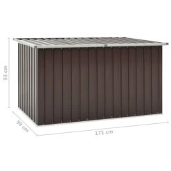 Boîte De Rangement De Jardin Marron 171x99x93 Cm -Mobilier De Jardin Soldes boite de rangement de jardin marron 171x99x93 cm 3666722179812 1218365
