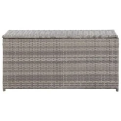 Boîte De Rangement De Jardin Résine Tressée 100x50x50 Cm Gris -Mobilier De Jardin Soldes boite de rangement de jardin resine tressee 100x50x50 cm gris 3666722179775 1218398