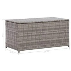 Boîte De Rangement De Jardin Résine Tressée 100x50x50 Cm Gris -Mobilier De Jardin Soldes boite de rangement de jardin resine tressee 100x50x50 cm gris 3666722179775 1218404