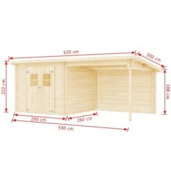 Cabanon De Jardin En Rondins Bois Massif 28 Mm, 6,3 X 3 M -Mobilier De Jardin Soldes cabanon de jardin en rondins bois massif 28 mm 6 3 x 3 m 8718475586616 1403598