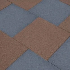 Carreaux De Protection Antichoc 18pcs Caoutchouc 50x50x3cm Gris