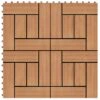 Carreaux De Terrasse 22 Pcs 30 X 30 Cm 2 M² WPC Teck 2