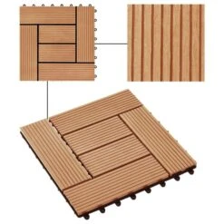 Carreaux De Terrasse 22 Pcs 30 X 30 Cm 2 M² WPC Teck 2 -Mobilier De Jardin Soldes carreaux de terrasse 22 pcs 30 x 30 cm 2 m wpc teck 3666722202718 1166309