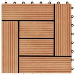 Carreaux De Terrasse 22 Pcs 30 X 30 Cm 2 M² WPC Teck 2 -Mobilier De Jardin Soldes carreaux de terrasse 22 pcs 30 x 30 cm 2 m wpc teck 3666722202718 1166310