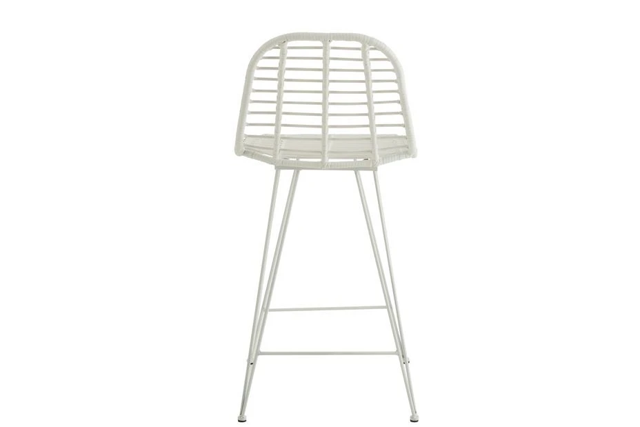 Chaise De Bar Extérieur Métal Blanc Toshi L 57 Cm 4 Chaise De Bar Extérieur Métal Blanc Toshi L 57 Cm – Image 4