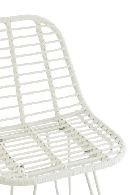 Chaise De Bar Extérieur Métal Blanc Toshi L 57 Cm 6 Chaise De Bar Extérieur Métal Blanc Toshi L 57 Cm – Image 6