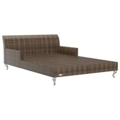 Chaise Longue à 2 Places Avec Coussins Résine Tressée Marron -Mobilier De Jardin Soldes chaise longue a 2 places avec coussins resine tressee marron 8719883813813 553922