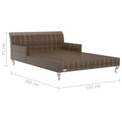 Chaise Longue à 2 Places Avec Coussins Résine Tressée Marron -Mobilier De Jardin Soldes chaise longue a 2 places avec coussins resine tressee marron 8719883813813 553927