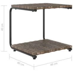 Chaise Longue à 2 Places Avec Coussins Résine Tressée Marron -Mobilier De Jardin Soldes chaise longue a 2 places avec coussins resine tressee marron 8719883813813 553928