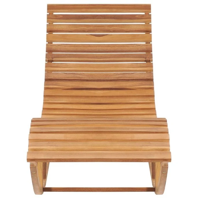 Chaise Longue à Bascule Avec Coussin Bois De Teck Solide 9 3 Chaise Longue à Bascule Avec Coussin Bois De Teck Solide 9 – Image 3