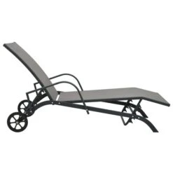 Chaise Longue Acier Et Textilène -Mobilier De Jardin Soldes chaise longue acier et textilene 3666722527965 554468