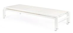 Chaise Longue Aluminium Blanc Avec Roulettes Koni -Mobilier De Jardin Soldes chaise longue aluminium blanc avec roulettes koni 3666722592499 1387283