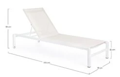 Chaise Longue Aluminium Blanc Avec Roulettes Koni -Mobilier De Jardin Soldes chaise longue aluminium blanc avec roulettes koni 3666722592499 1387286