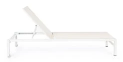 Chaise Longue Aluminium Blanc Avec Roulettes Koni -Mobilier De Jardin Soldes chaise longue aluminium blanc avec roulettes koni 3666722592499 1387287