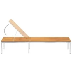 Chaise Longue Avec Coussin Bois D'acacia Et Acier Inoxydable 4 -Mobilier De Jardin Soldes chaise longue avec coussin bois d acacia et acier inoxydable 3666722931496 1264911