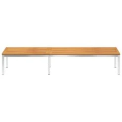 Chaise Longue Avec Coussin Bois D'acacia Et Acier Inoxydable 4 -Mobilier De Jardin Soldes chaise longue avec coussin bois d acacia et acier inoxydable 3666722931496 1264913