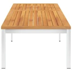 Chaise Longue Avec Coussin Bois D'acacia Et Acier Inoxydable 4 -Mobilier De Jardin Soldes chaise longue avec coussin bois d acacia et acier inoxydable 3666722931496 1264914