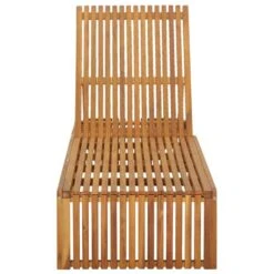 Chaise Longue Avec Coussin Bois D'acacia Solide 2 -Mobilier De Jardin Soldes chaise longue avec coussin bois d acacia solide 3666722932240 841526