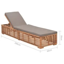 Chaise Longue Avec Coussin Gris Foncé Bois De Teck Solide 15 Chaise Longue Avec Coussin Gris Foncé Bois De Teck Solide -Mobilier De Jardin Soldes chaise longue avec coussin gris fonce bois de teck solide 3666722458139 768477