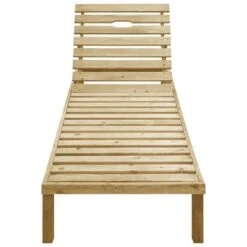 Chaise Longue Avec Coussin Motif Feuilles Bois De Pin Imprégné 4 -Mobilier De Jardin Soldes chaise longue avec coussin motif feuilles bois de pin impregne 3666722460514 763865