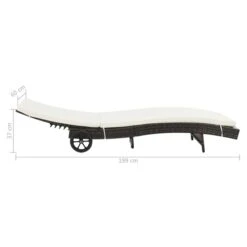 Chaise Longue Avec Roues Et Coussin Résine Tressée Marron -Mobilier De Jardin Soldes chaise longue avec roues et coussin resine tressee marron 3666722327107 978417