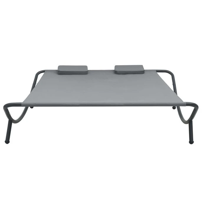 Chaise Longue D'extérieur Tissu Anthracite 2 Chaise Longue D'extérieur Tissu Anthracite – Image 2