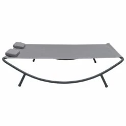 Chaise Longue D'extérieur Tissu Anthracite 9 Chaise Longue D'extérieur Tissu Anthracite -Mobilier De Jardin Soldes chaise longue d exterieur tissu anthracite 3666722528252 554126