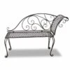 Chaise Longue De Jardin 128 Cm Acier Antique Marron