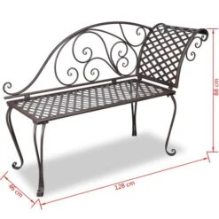 Chaise Longue De Jardin 128 Cm Acier Antique Marron 9 Chaise Longue De Jardin 128 Cm Acier Antique Marron -Mobilier De Jardin Soldes chaise longue de jardin 128 cm acier antique marron 3666722413169 847776