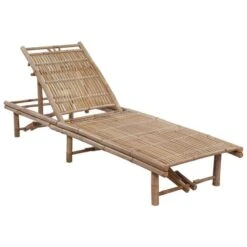 Produits populaires -Mobilier De Jardin Soldes chaise longue de jardin avec coussin bambou 3666722617611 1007874