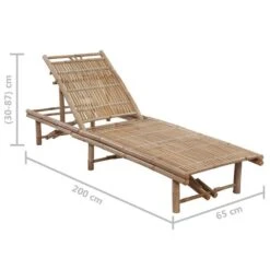 Chaise Longue De Jardin Avec Coussin Bambou 6 -Mobilier De Jardin Soldes chaise longue de jardin avec coussin bambou 3666722617611 1007878