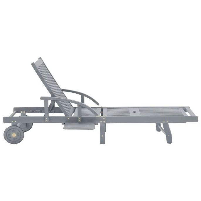 Chaise Longue De Jardin Avec Coussin Bois D'acacia Solide 4 10 Chaise Longue De Jardin Avec Coussin Bois D'acacia Solide 4 – Image 10