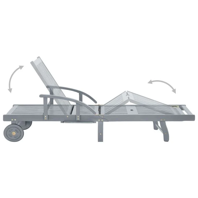 Chaise Longue De Jardin Avec Coussin Bois D'acacia Solide 4 11 Chaise Longue De Jardin Avec Coussin Bois D'acacia Solide 4 – Image 11