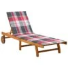 Chaise Longue De Jardin Avec Coussin Bois D'acacia Solide 16