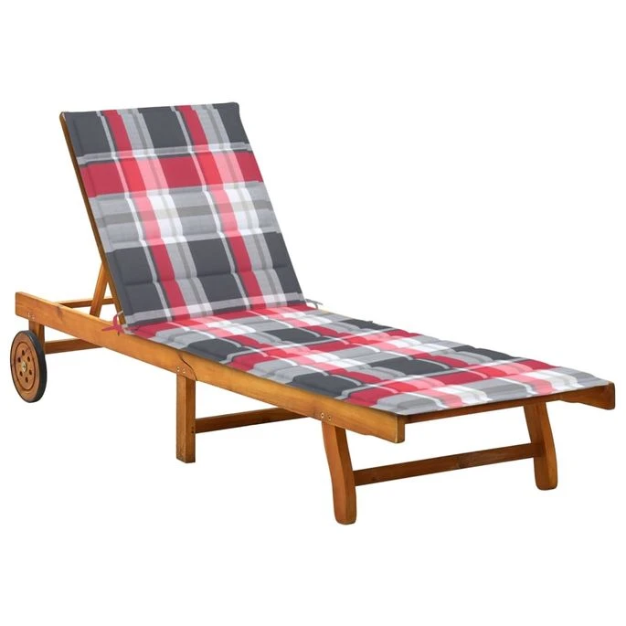 Chaise Longue De Jardin Avec Coussin Bois D'acacia Solide 16 1 Chaise Longue De Jardin Avec Coussin Bois D'acacia Solide 16