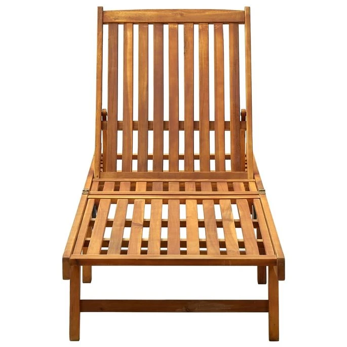 Chaise Longue De Jardin Avec Coussin Bois D'acacia Solide 16 3 Chaise Longue De Jardin Avec Coussin Bois D'acacia Solide 16 – Image 3